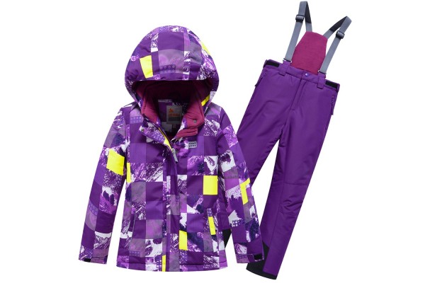 Violetinis 2 dalių žieminis VALIANLY kombinezonas mergaitei 140-170 Violetinis 2 dalių žieminis VALIANLY kombinezonas mergaitei 140-170
