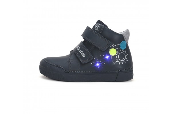 D.D.Step tumši zili LED apavi zēniem 31-36 i. A068-42418L