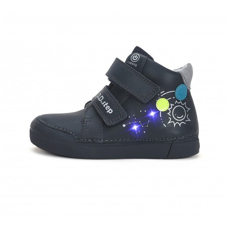 D.D.Step tumši zili LED apavi zēniem 31-36 i. A068-42418L