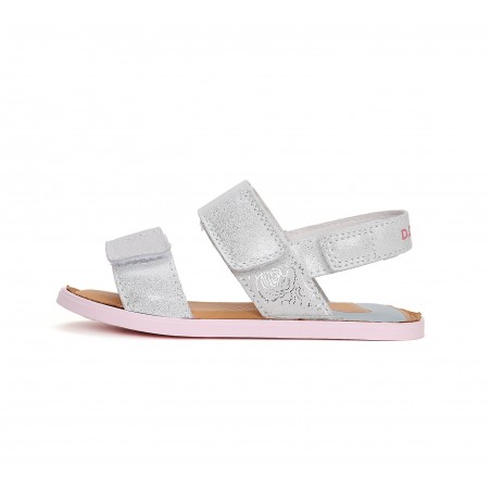 D.D.Step sudraba baskāju (barefoot) sandales meitenēm 32-37 d. G076-41539AL